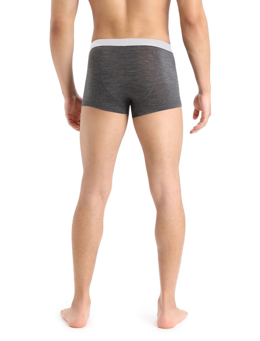 Men's Icebreaker Cool-Lite™ Merino Anatomica Trunks Underwear Monsoon Heather | CA 1659XYUF